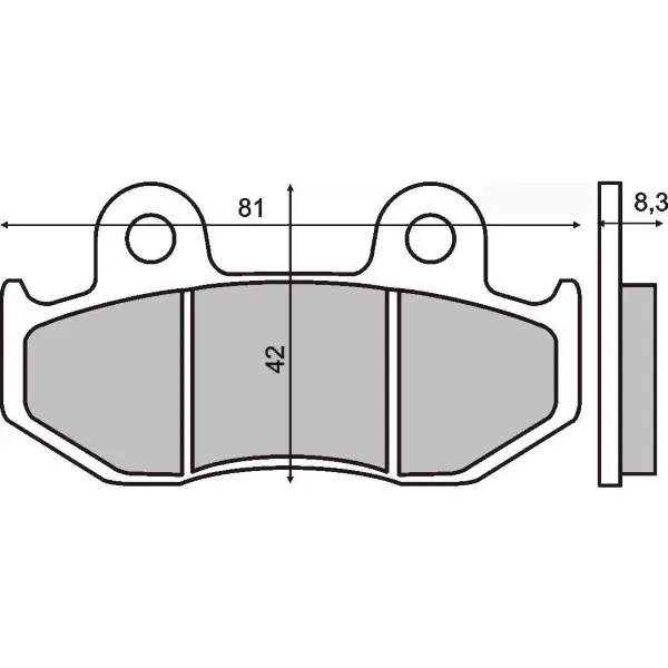 Organische Bremsbeläge RMS Suzuki Burgman 250cc
