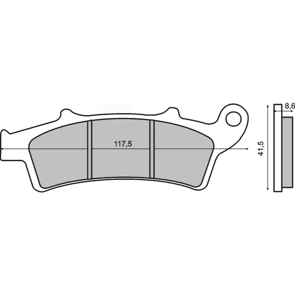 RMS Sinter-Tech 소결 브레이크 패드 Malaguti Madison 400cc