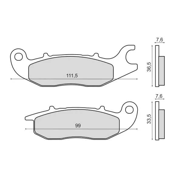 অর্গানিক ব্রেক প্যাড RMS হোন্ডা CBR 125R