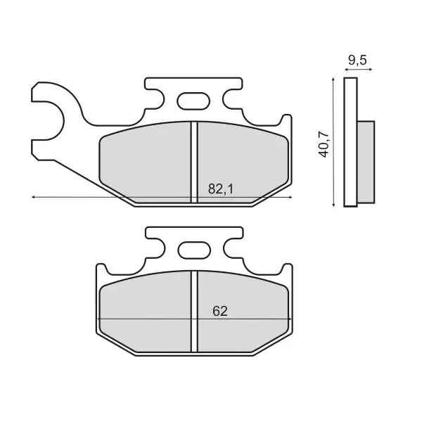 Plaquettes de frein frittées Sinter-Tech Suzuki Kingquad 700cc