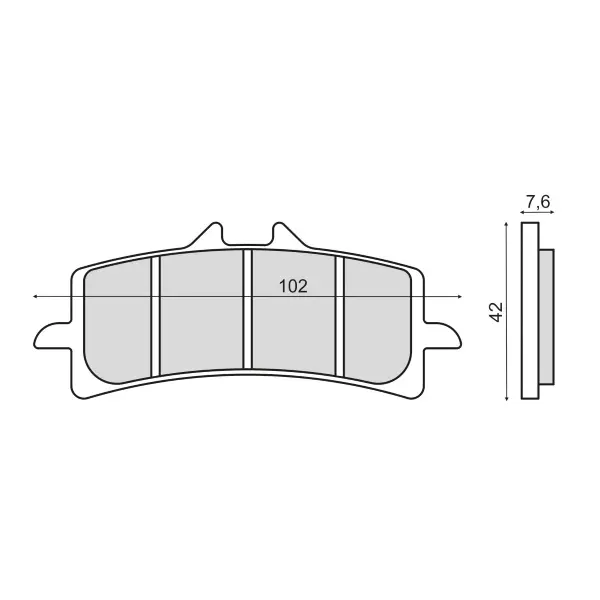 Plaquettes de frein frittées Sinter-Tech RMS Aprilia RSV4 1000cc