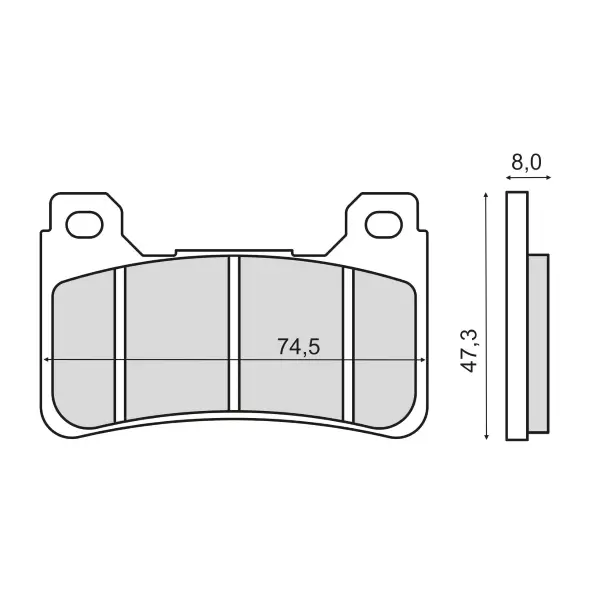 Plațe de frână organice RMS Honda CBR 600RR