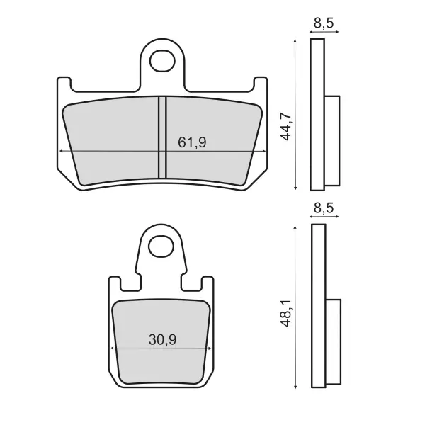 소결 브레이크 패드 Sinter-Tech RMS Yamaha V-Max 1700cc