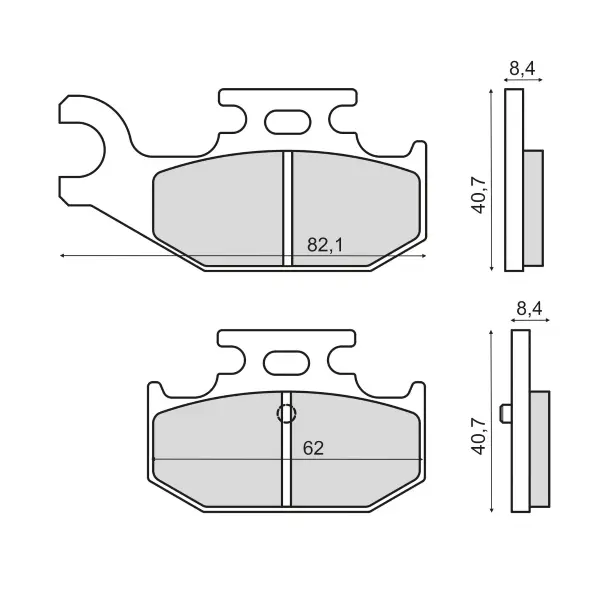 Plaquettes de frein organiques RMS Yamaha Raptor