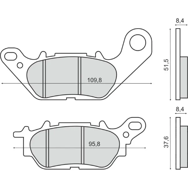 Organické brzdové destičky RMS Yamaha X-Max 300