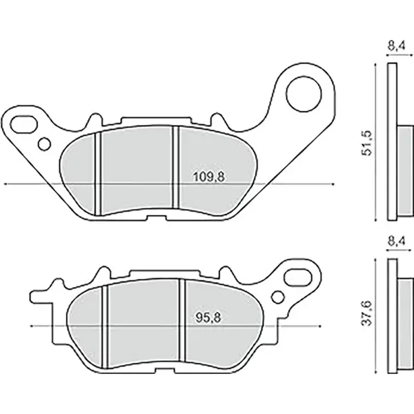 Plaquettes de frein fritté Sinter-Tech Mbk XC 125 RMS