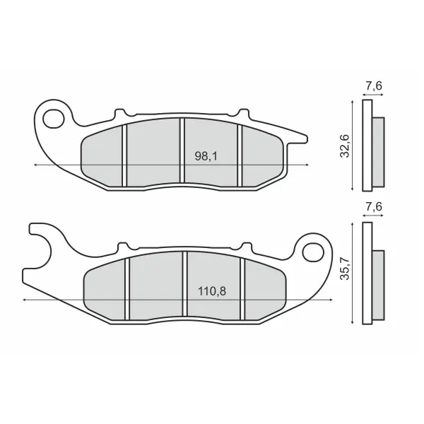 Plaquettes de frein frittées Sinter-Tech RMS Honda CRF 250M