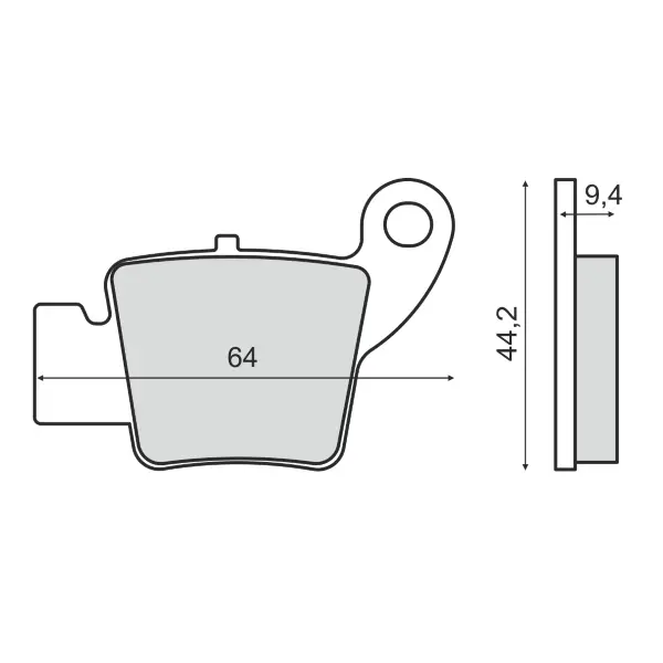 Plaquettes de frein frittées Sinter-Tech RMS pour AJP Enduro