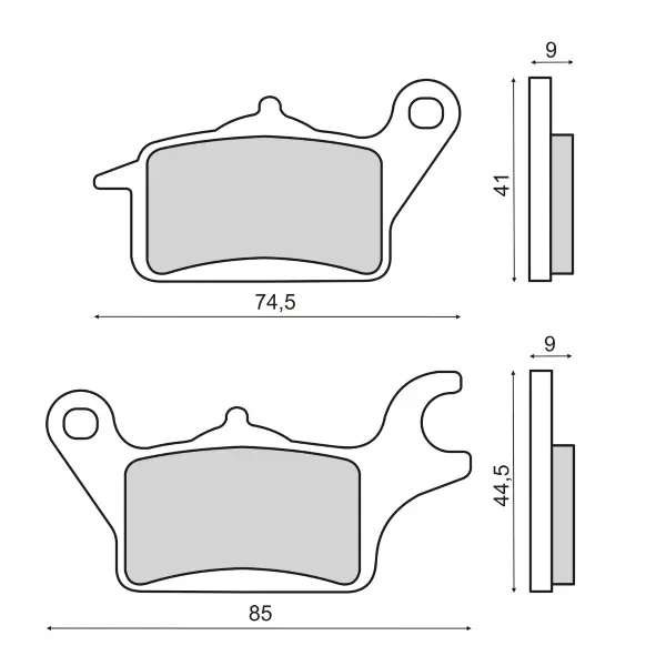 Organische Bremsbeläge RMS Yamaha Tricity 125