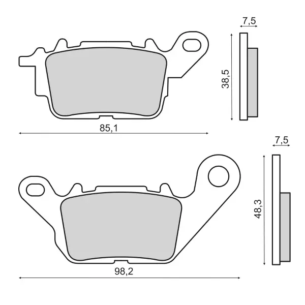 Plaquettes de Frein Organiques RMS Yamaha N-Max 125/150