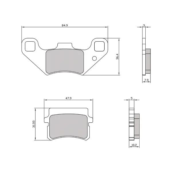 आर्गेनिक ब्रेक पैड RMS Govecs S1.5