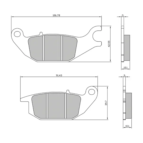 Τακάκια φρένου οργανικά RMS Yamaha Tricity