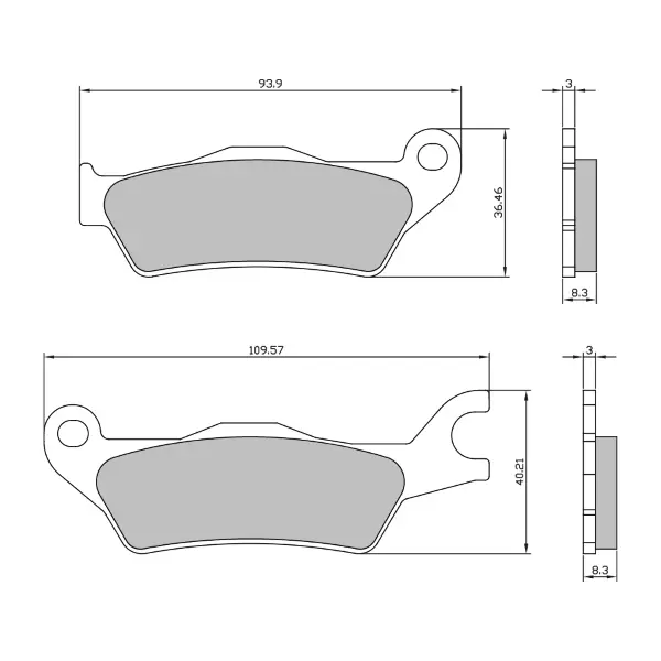 RMS 오가닉 브레이크 패드 Suzuki GSX-R 125