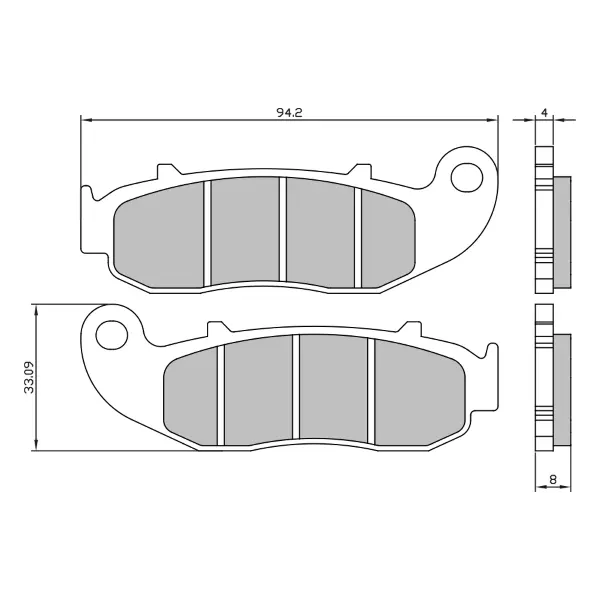 Plaquettes de frein organiques RMS Fantic Enduro-Motard 50/125 cc