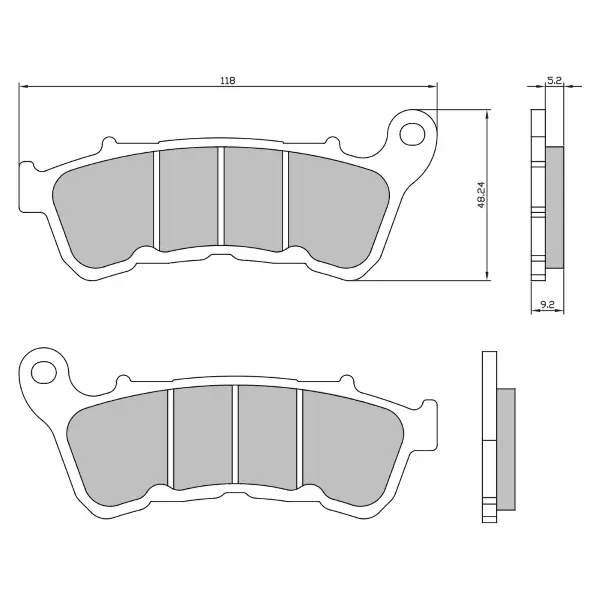 Brzdové destičky Rms Sinter-Tech Harley-Davidson 883 2014