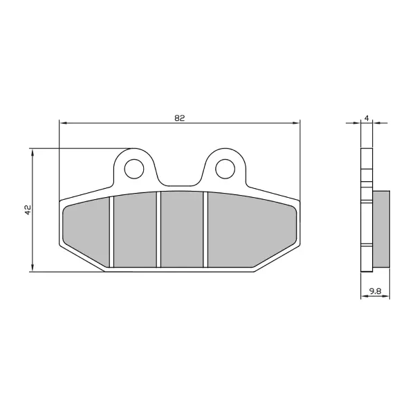 Bremsbeläge organisch RMS Harley-Davidson FLDE