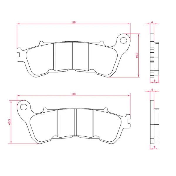 بریک پیڈز Sinter-Tech RMS Honda Sh 300cc