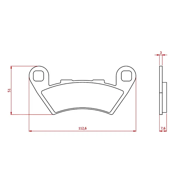 Organische Bremsbeläge RMS KL Brera 300