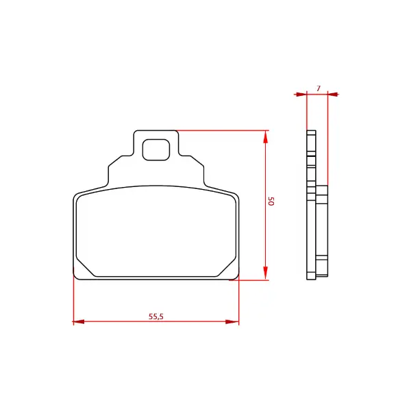 Bremsbeläge Organisch RMS Vespa GTS 300