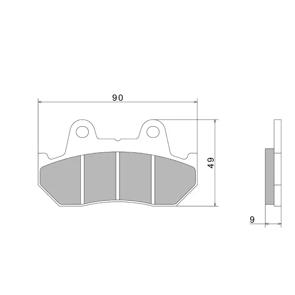 نِسِن A0010 پریمیم سیمی میٹالک بریک پیڈز 2P-242NS