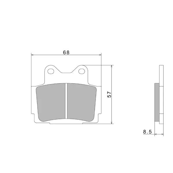 لُقم فرامل Nissin A0090 Premium Semi-Métallique 2P-209NS