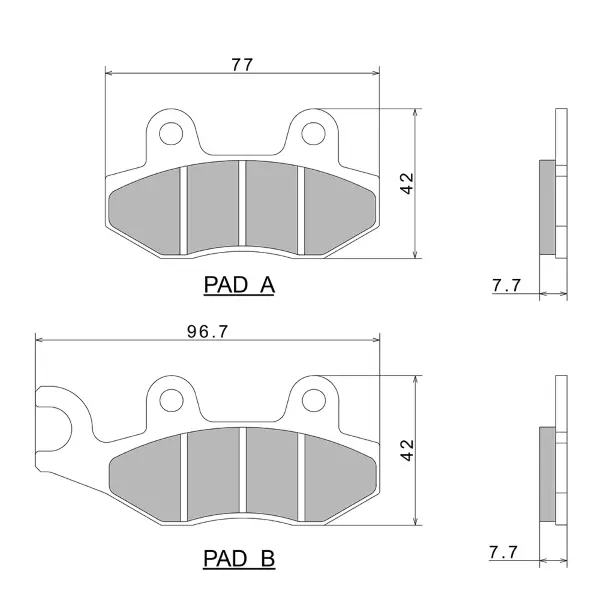 Plaquete de frână Nissin A0110 Premium Semi-Metalice 2P-211NS
