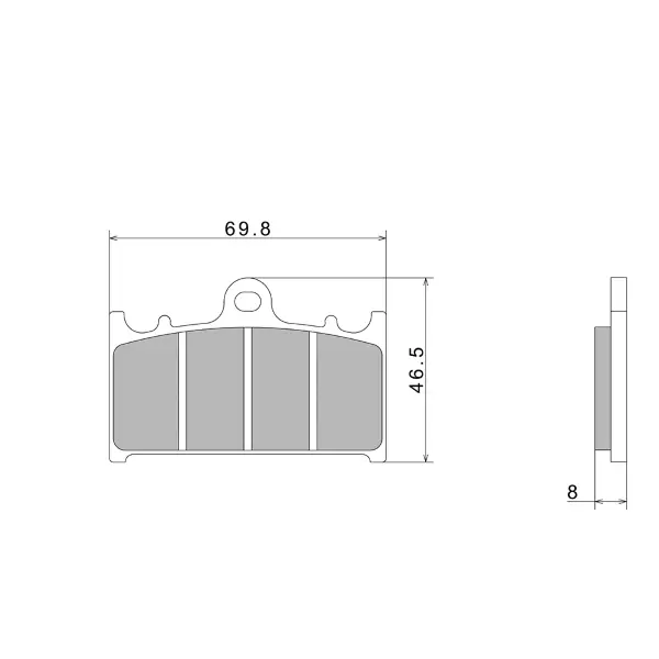Nissin A0130 Premium Semi-Metall Bremsbeläge 2P-214NS