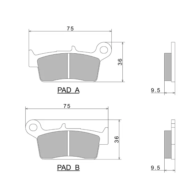 Bremsesko Nissin A0170 Premium semi-metalliske 2P-219NS