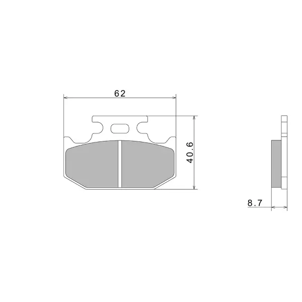 Τακάκια φρένων Nissin A0240 Premium Semi-Metallic 2P-227NS