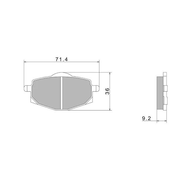 Plaquettes de Frein Nissin A0260 Premium Semi-Metallic (vendu par jeu de deux plaquettes) - 2P-229NS