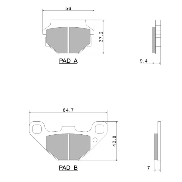 Спирателни накладки Nissin A0330 Premium полуметални 2P-236NS