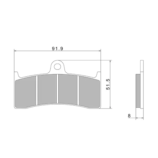 Plaquettes de frein Nissin A0390 Premium semi-métallique 2P-243