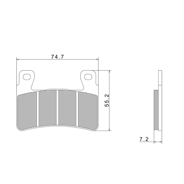 Brekšu likuši Nissin A0410 Premium Semi-Metallic 2P-245NS