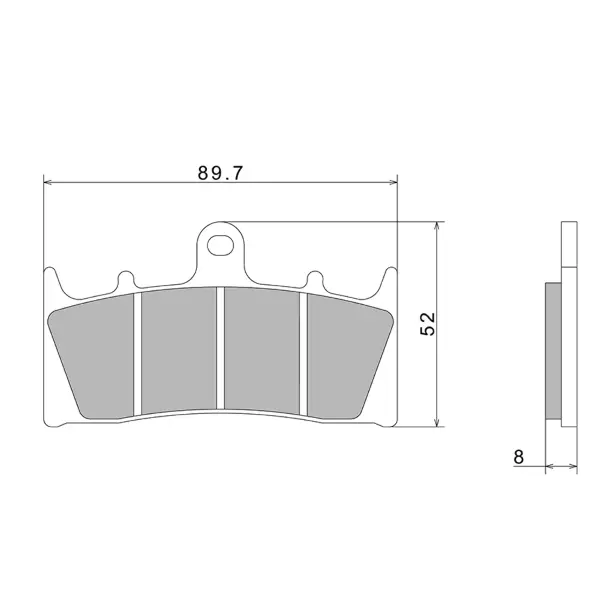 브레이크 패드 Nissin A0440 Premium 세미-메탈릭 2P-248NS