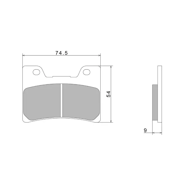 Nissin A0470 Premium Semi-Metallic bremžu liknes 2P-251NS