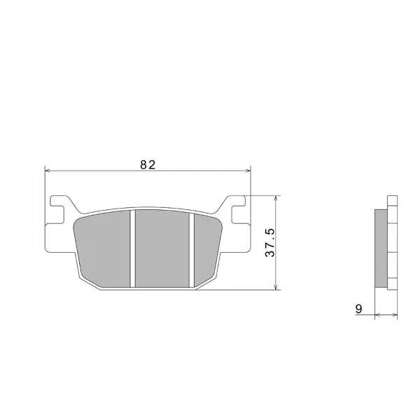 Nissin A1020 پریمیم سیمی-میٹلک بریک پیڈز 2P-334NS