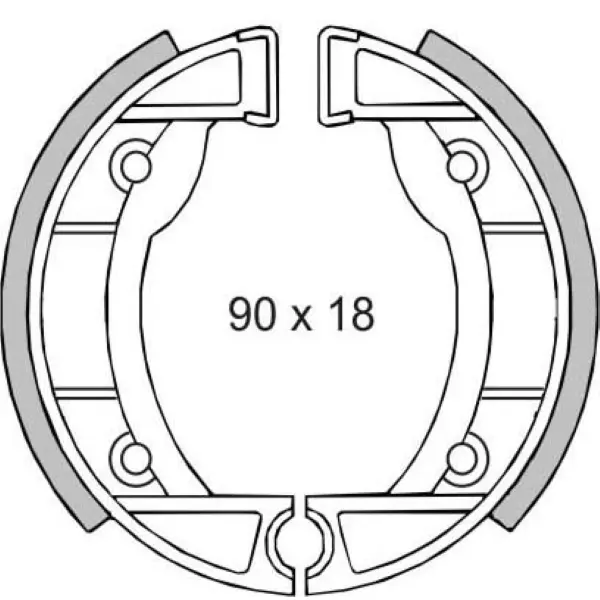 Jeu de mâchoires de frein RMS Classic Piaggio Ciao/Si 114408-498427