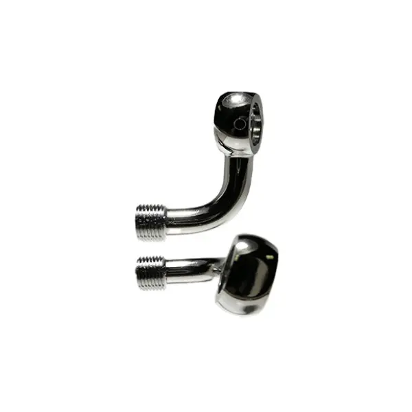 Evok クローム仕上げ M10 バンジョ 90° + 20° 左曲り