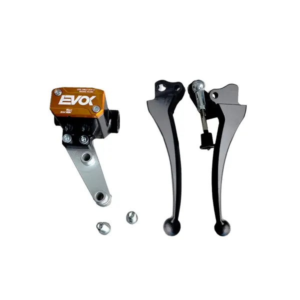 EVOK IRON BRAKE P11 Bremshauptzylinder für Vespa PX schwarz & orange