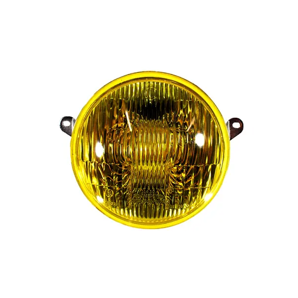 Komplet forlygte med gult glas Siem Piaggio Vespa PX 125-150-200 cc
