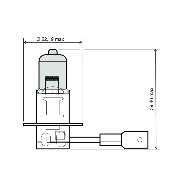 Ampoule RMS H3 12V 55W bleu