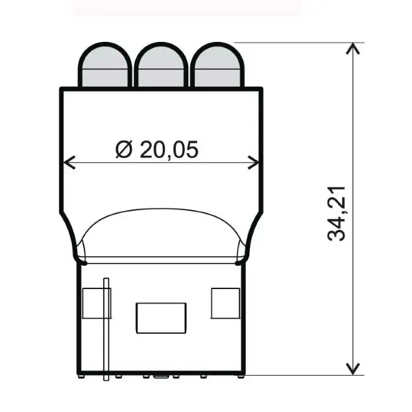 Ampoule RMS 12V T20 bleu
