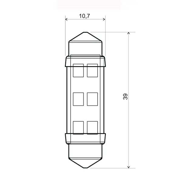 RMS Couple SV8.5 12V وائٹ ایل ای ڈی بلب