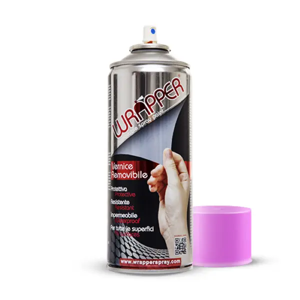 Wrapper Aérosol de peinture amovible Fluo Fuchsia 400 ml