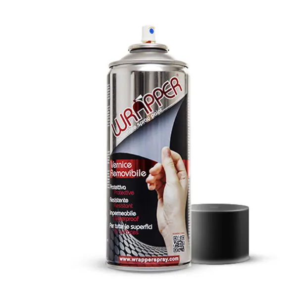 Cat Semprot Wrapper Amovible Mat Metalik Hitam 400 ml Wrapperspray