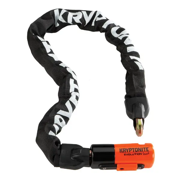 Kryptonite EVOLUTION SERIES 4 체인 자물쇠 - 90 cm, 블랙 오렌지