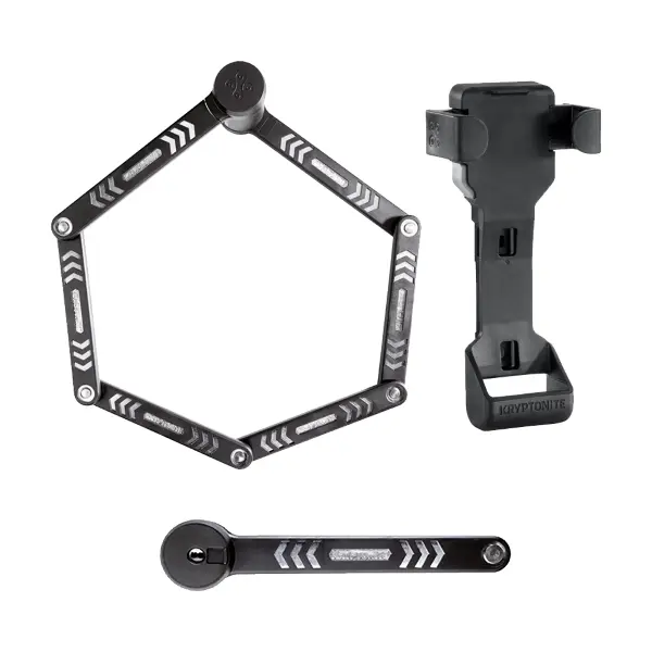 Faltbarer Fahrradschloss Kryptonite KRYPTOLOCK 610 S schwarz silber