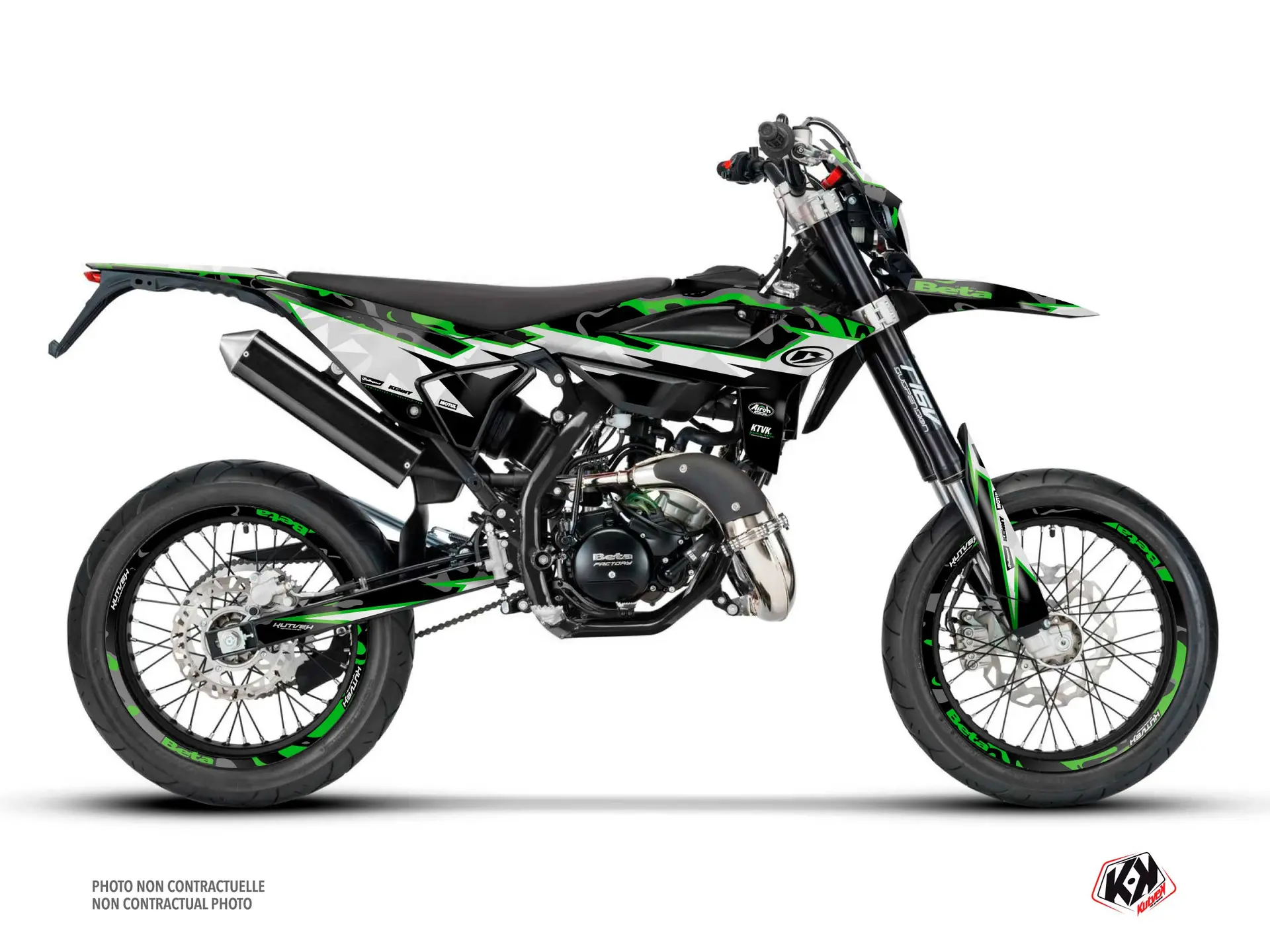 Dekorsatz und Sitzbankbezug KUTVEK Barbarian Beta RR 50 Motard grün