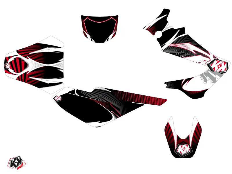 Bộ Decal 50cc Graff Derbi DRD Xtreme Đỏ KUTVEK — góc nhìn thứ 2