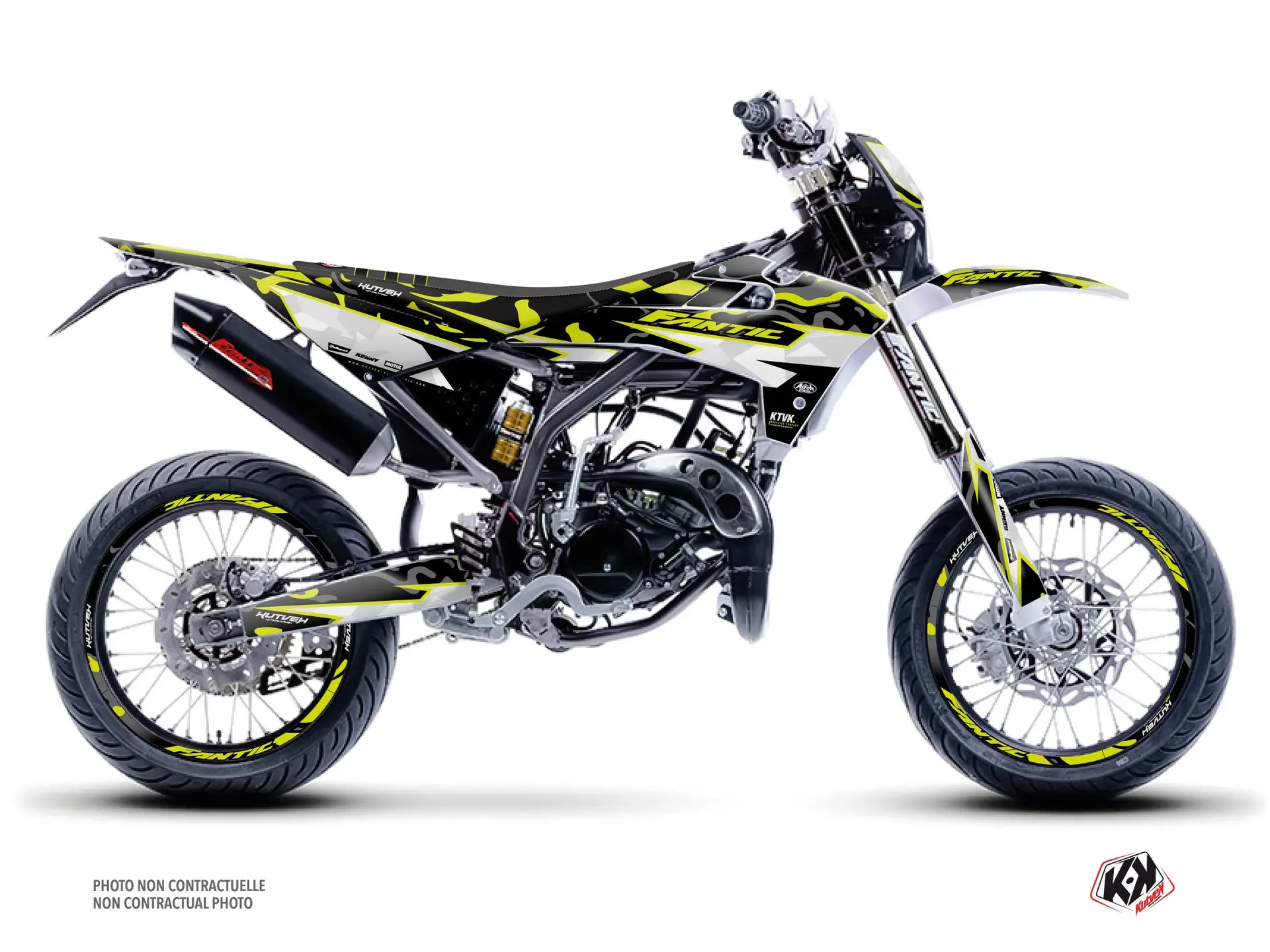 Dekorsatz 50cc Fantic XM 50 Neon-Gelb Barbarian